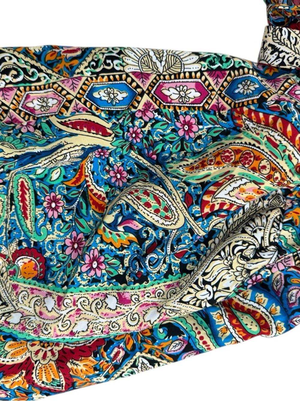 Cupshe Paisley Scoop Neck Tie Shoulder Wide Leg Romper multicolor Size Small - Picture 4 of 9